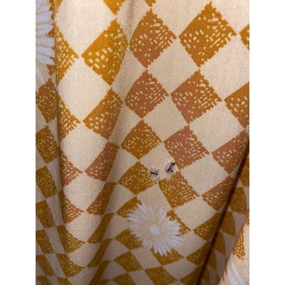 White Daisies/Orange Checkers high-low Cutout dress by beyond the radar Sz L￼ - Picture 6 of 6